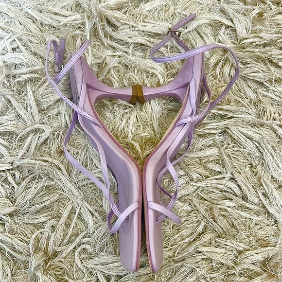 Jeffrey Campbell Fluxx Leather Square Toe Strappy Sandals in Lilac size 6.5 - Picture 6 of 12